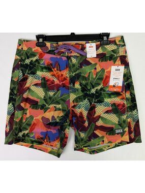 Saxx Size 34 Betawave 7" inseam 2N1  Shorts Swim Trunks Lined